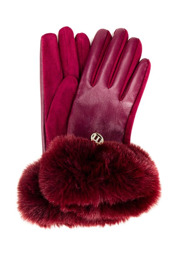 Stylowe rękawiczki z futerkiem