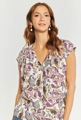 Wzorzysta bluzka damska