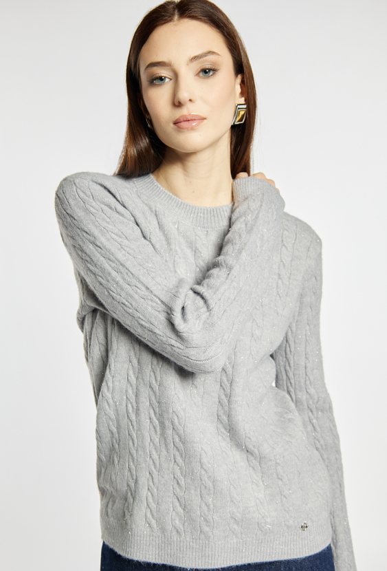 Sweter damski z połyskiem