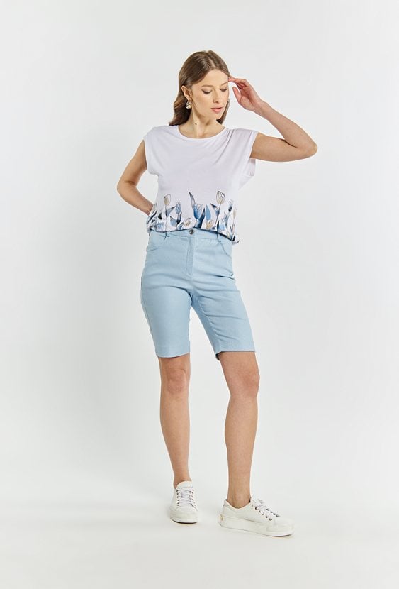 Połyskujące spodenki damskie