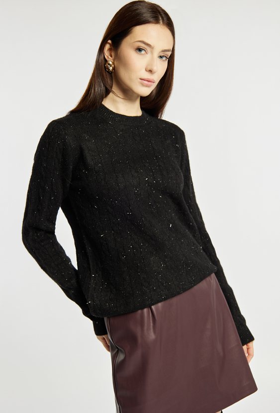 Sweter damski z połyskiem