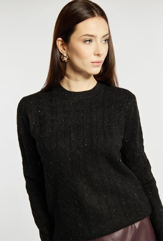 Sweter damski z połyskiem