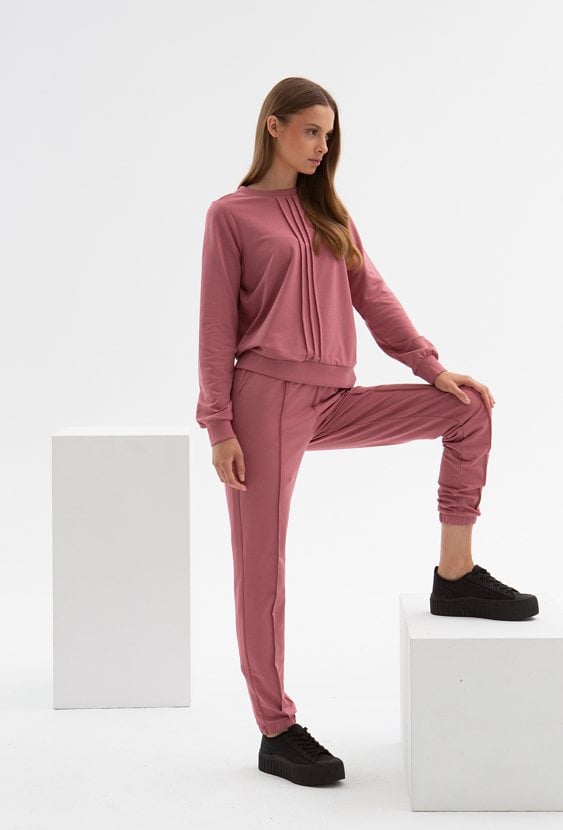 Bawełniana bluza z plisami