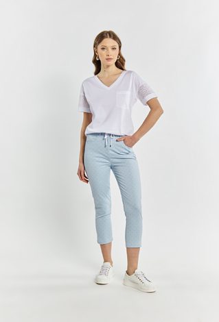 Spodnie damskie z delikatnym wzorem