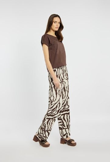 Wzorzyste spodnie damskie