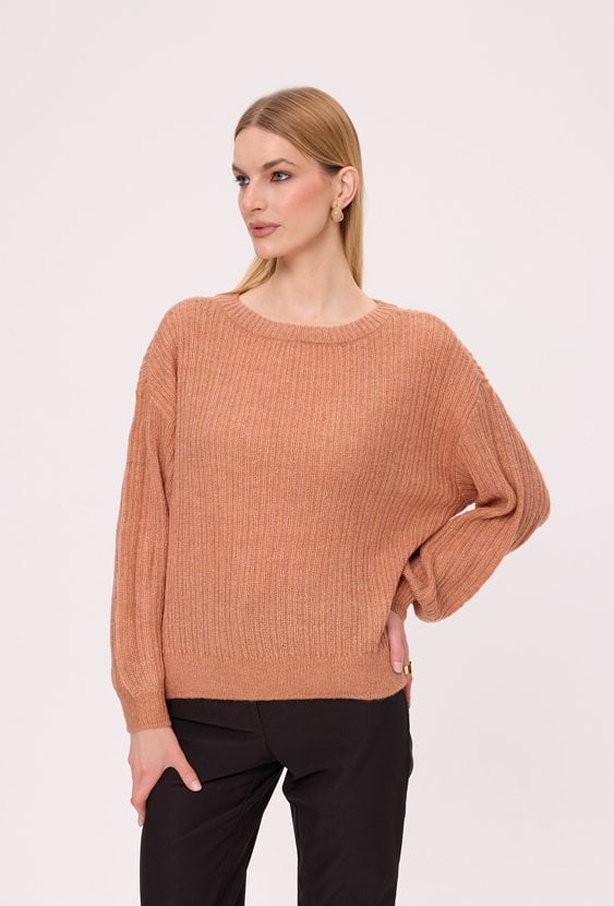 Sweter damski z dodatkiem wełny
