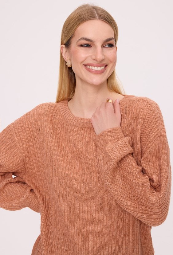Sweter damski z dodatkiem wełny