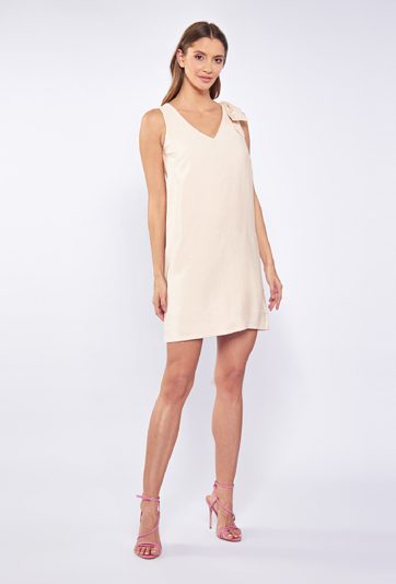 Wiskozowa sukienka z kokardą