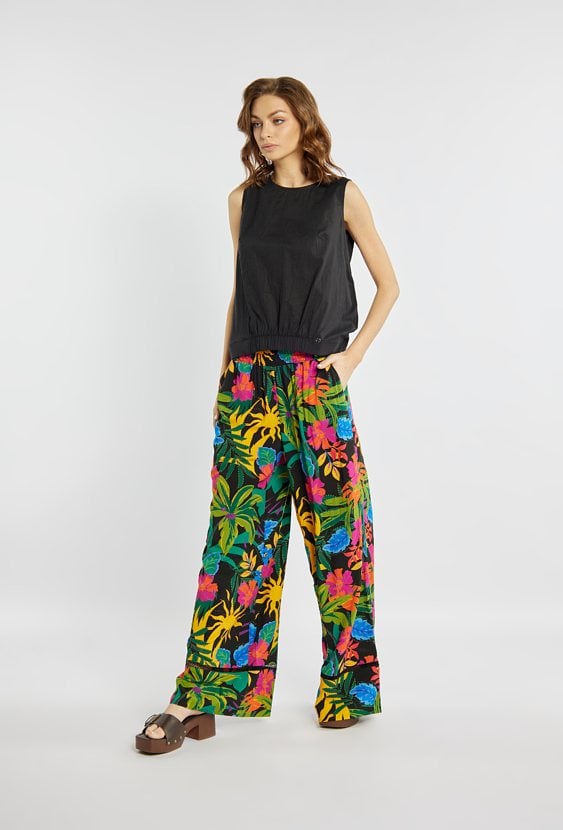 Wzorzyste spodnie damskie