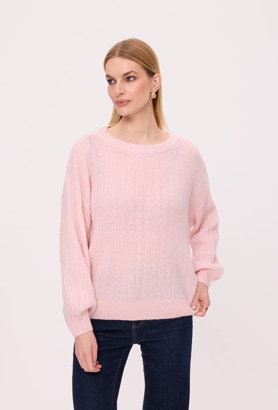 Sweter damski z dodatkiem wełny