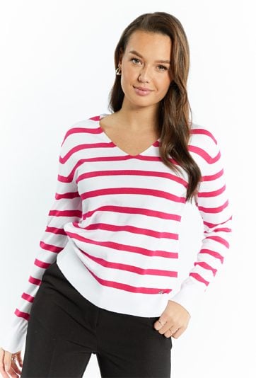 Sweter damski w paski
