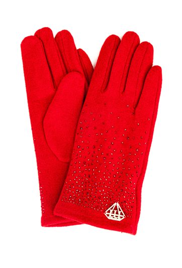 Czerwone rękawiczki damskie