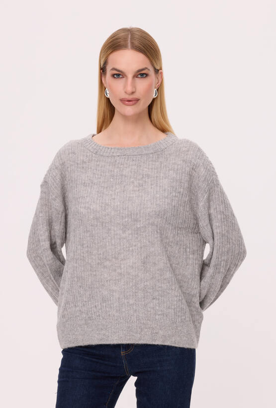 Sweter damski z dodatkiem wełny