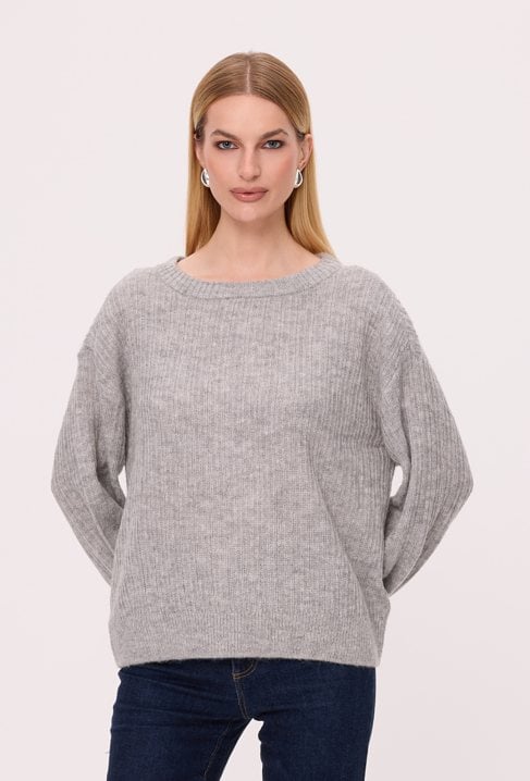 Sweter damski z dodatkiem wełny
