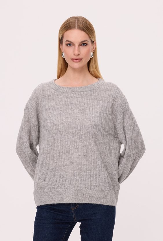 Sweter damski z dodatkiem wełny