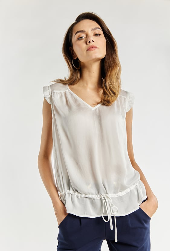 Bluzka damska z wiązaniem