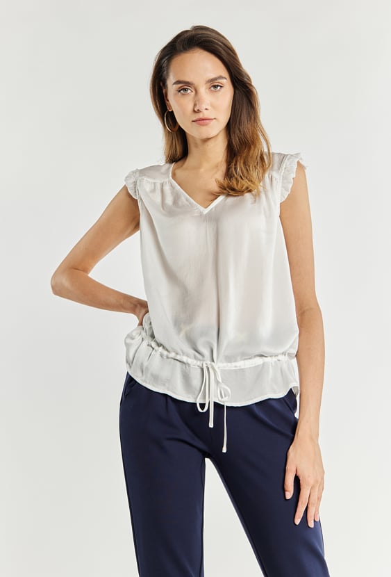 Bluzka damska z wiązaniem