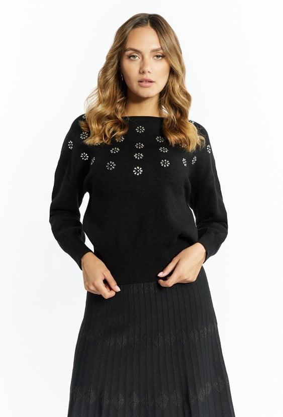 Sweter damski z dżetami