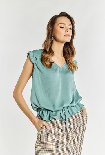 Bluzka damska z wiązaniem