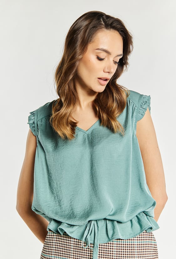 Bluzka damska z wiązaniem