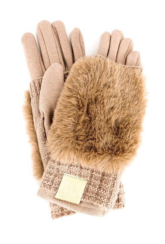 Rękawiczki damskie 2w1