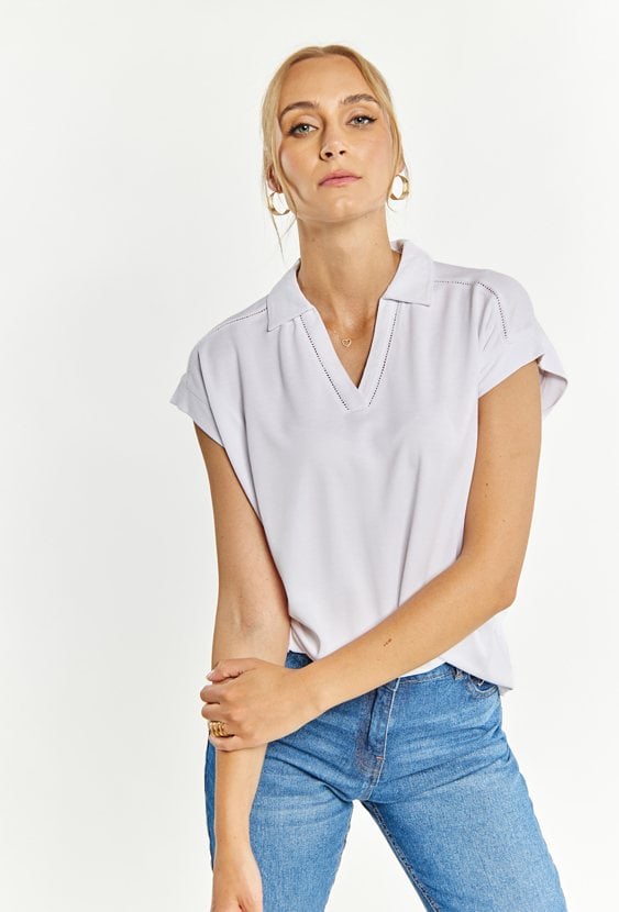 Bluzka z kołnierzem