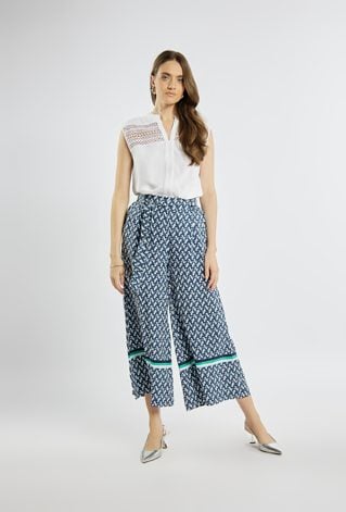 Szerokie, wzorzyste spodnie