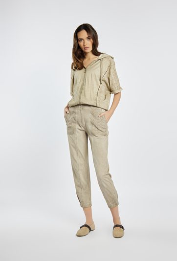 Spodnie damskie z efektem sprania