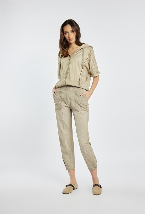 Spodnie damskie z efektem sprania