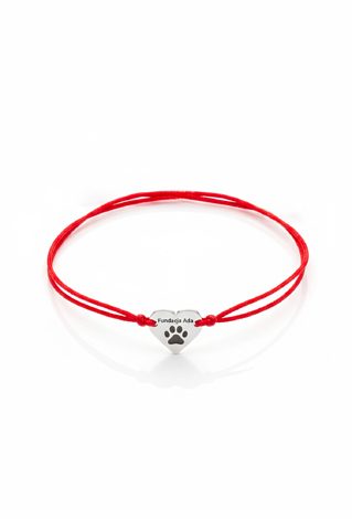 Bransoletka charytatywna Fundacji ADA z sercem i łapką