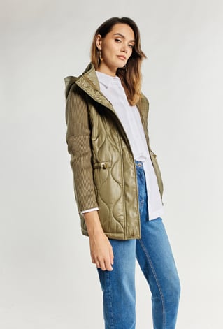 Kurtka swetrowa z kapturem