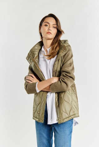 Kurtka swetrowa z kapturem