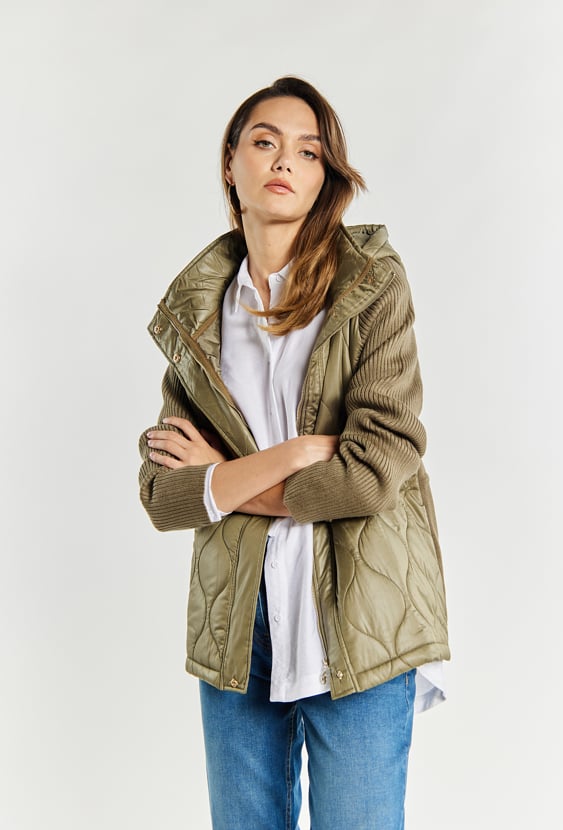 Kurtka swetrowa z kapturem