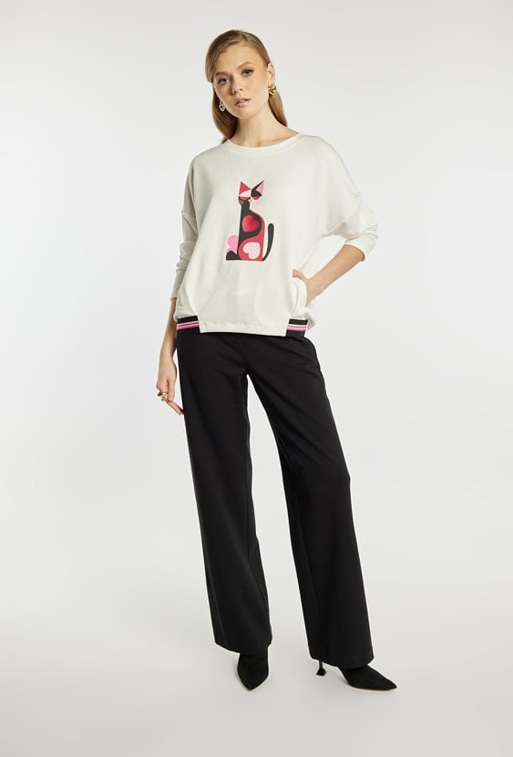 Bluza z nadrukiem kota
