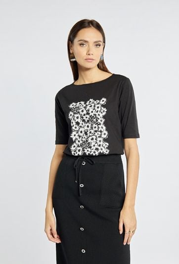 T-shirt z rękawem 3/4