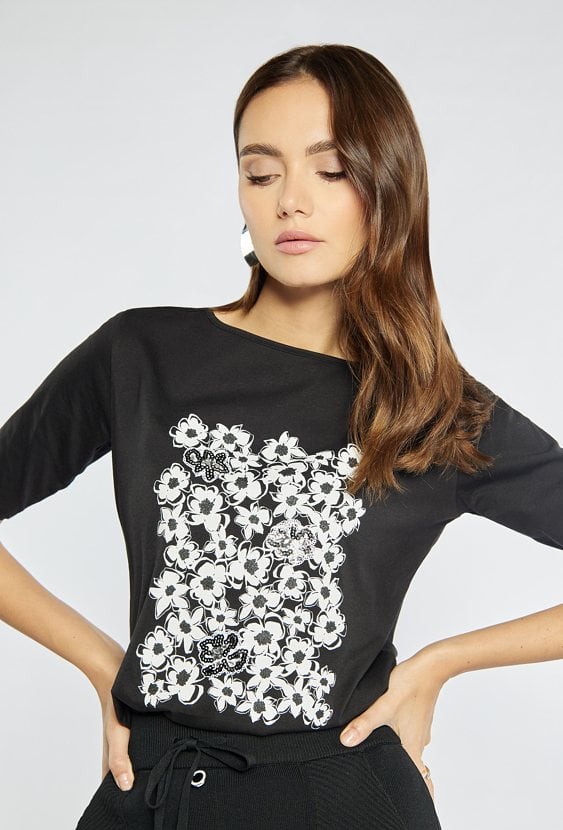 T-shirt z rękawem 3/4