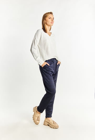 Spodnie damskie z wzorem