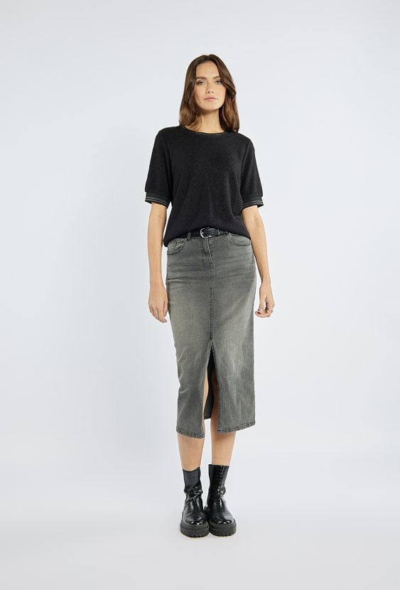 Modna jeansowa spódnica