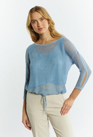 Siateczkowa bluzka damska