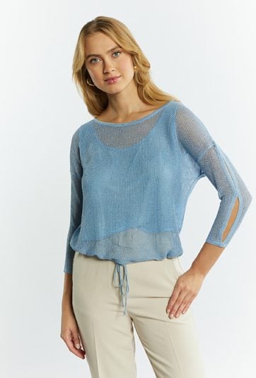 Siateczkowa bluzka damska