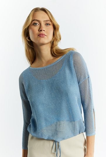 Siateczkowa bluzka damska