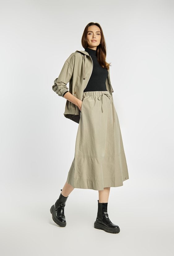 Midi spódnica z bawełny