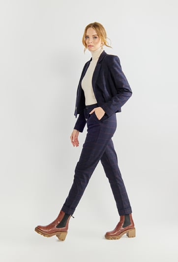 Eleganckie spodnie w kratę