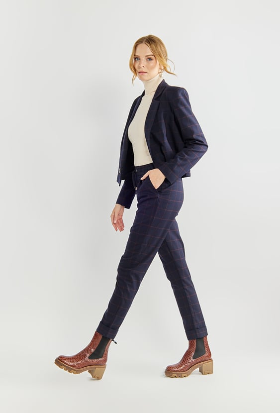 Eleganckie spodnie w kratę