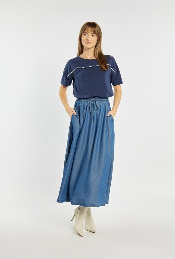 Przewiewna spódnica maxi