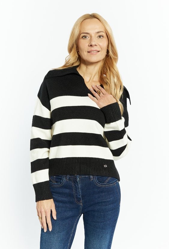 Sweter damski w paski