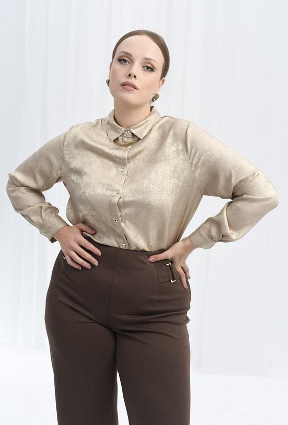 Połyskująca koszula damska