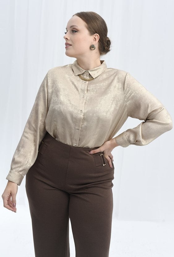 Połyskująca koszula damska