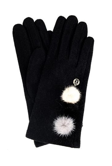 Klasyczne rękawiczki z pomponami