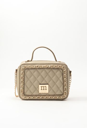 Mały kuferek damski z biżuteryjnym wykończeniem